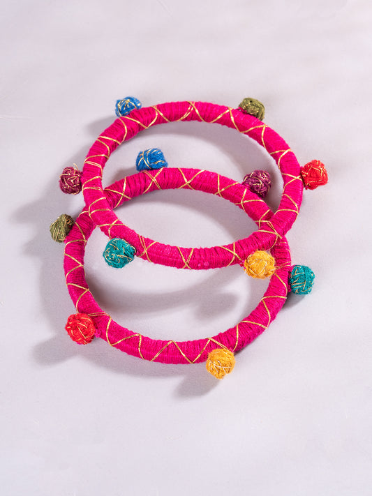 Pink Thread Bangles