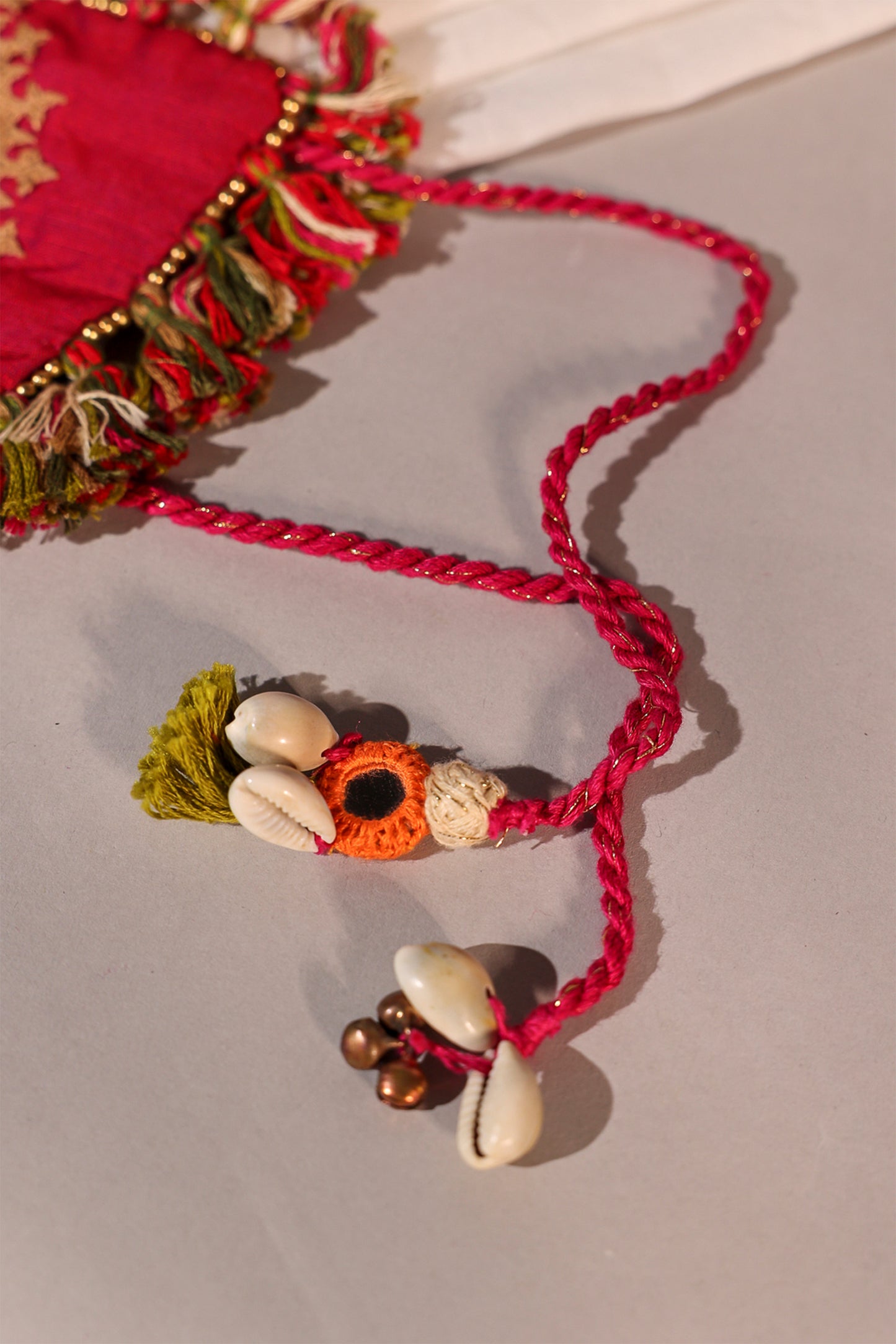 Pink Rabari Motif Handcuff