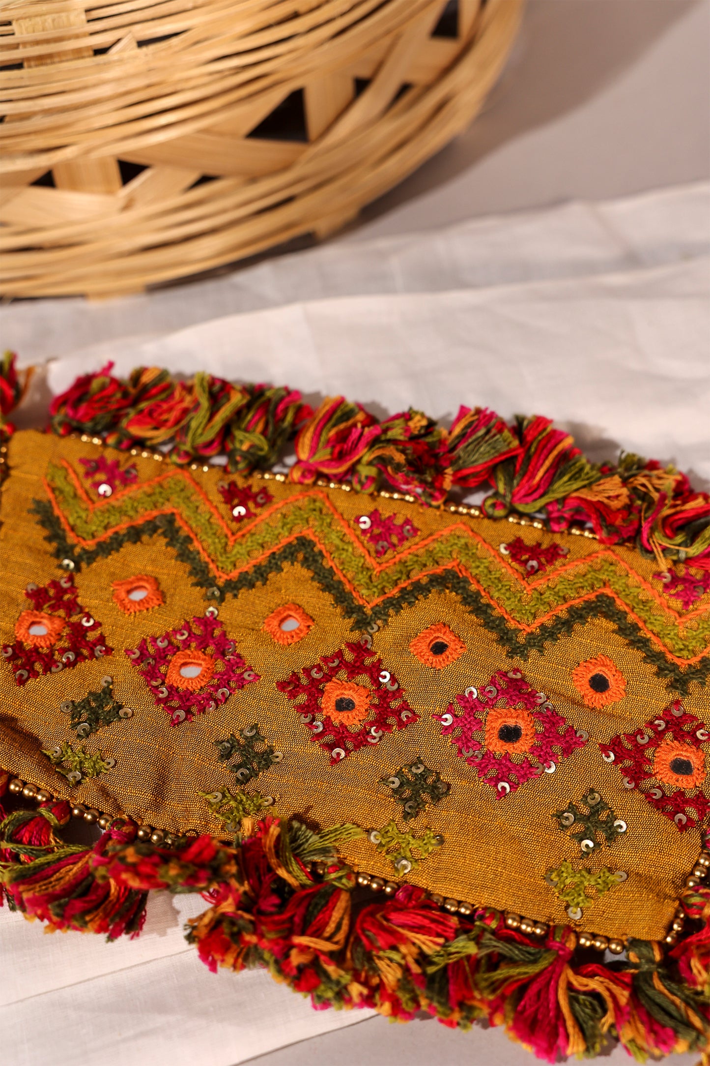 Mustard Multi Rabari Handcuff