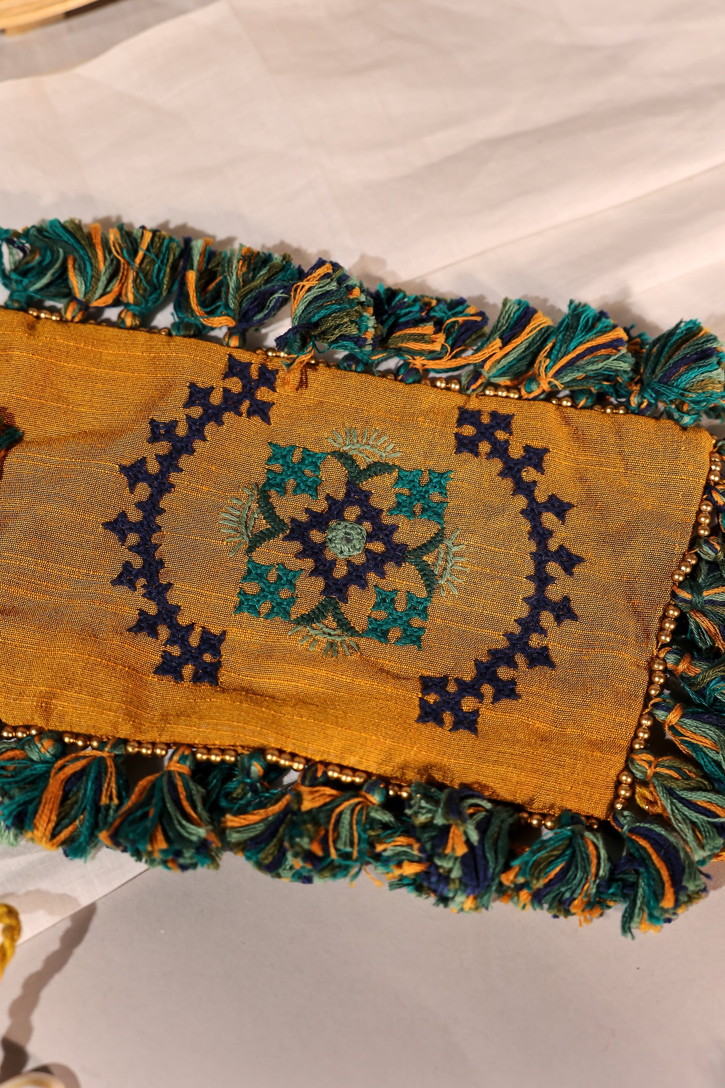 Mustard Rabari Motif Handcuff