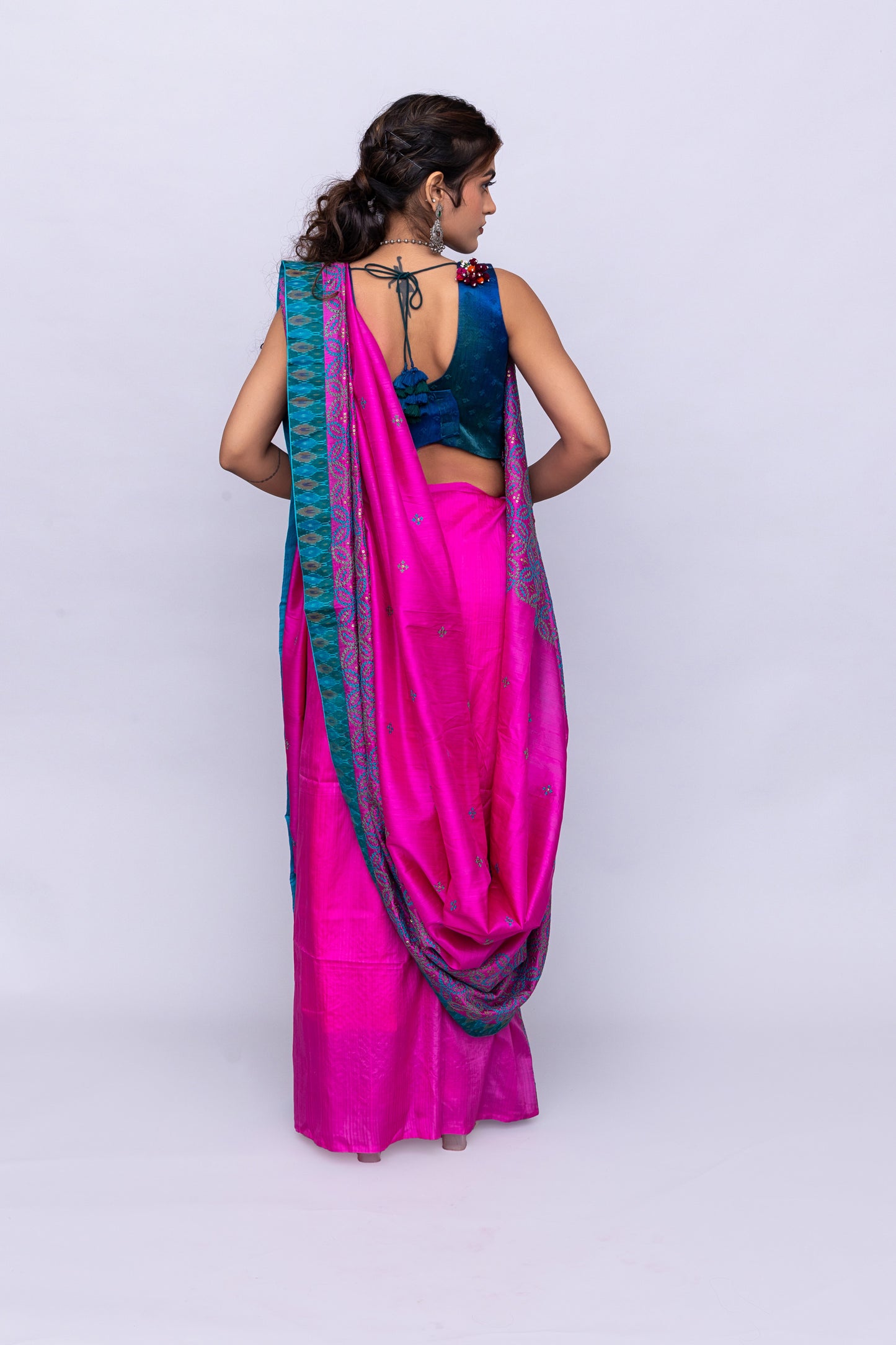 Rani Pink Satin Silk Saree – Timeless Craftsmanship & Vibrant Elegance
