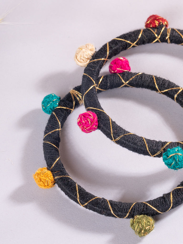 Black Thread Bangles