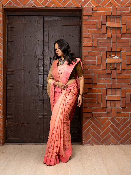 Chanderi Rabari Needlework Saree