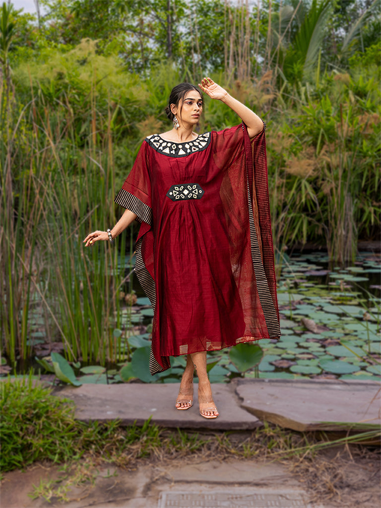 Mirror Work Long Kaftan