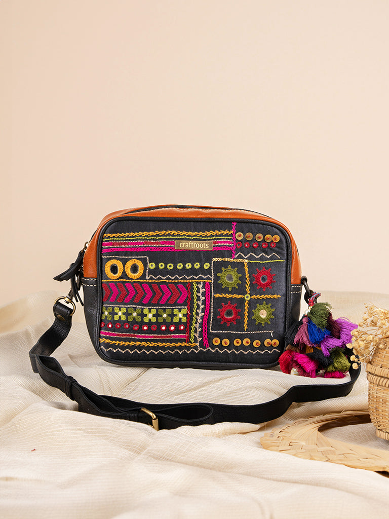 Rectangular Banjara Mirror Sling Bag