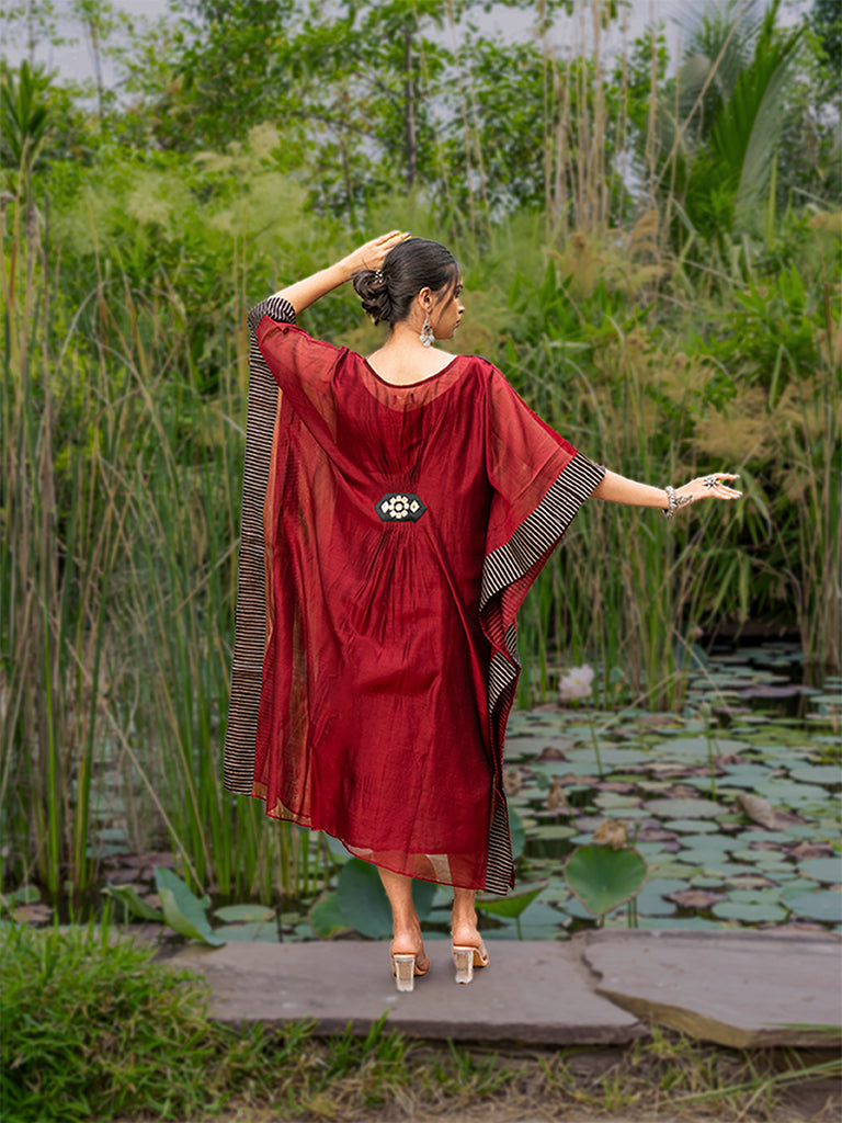Mirror Work Long Kaftan