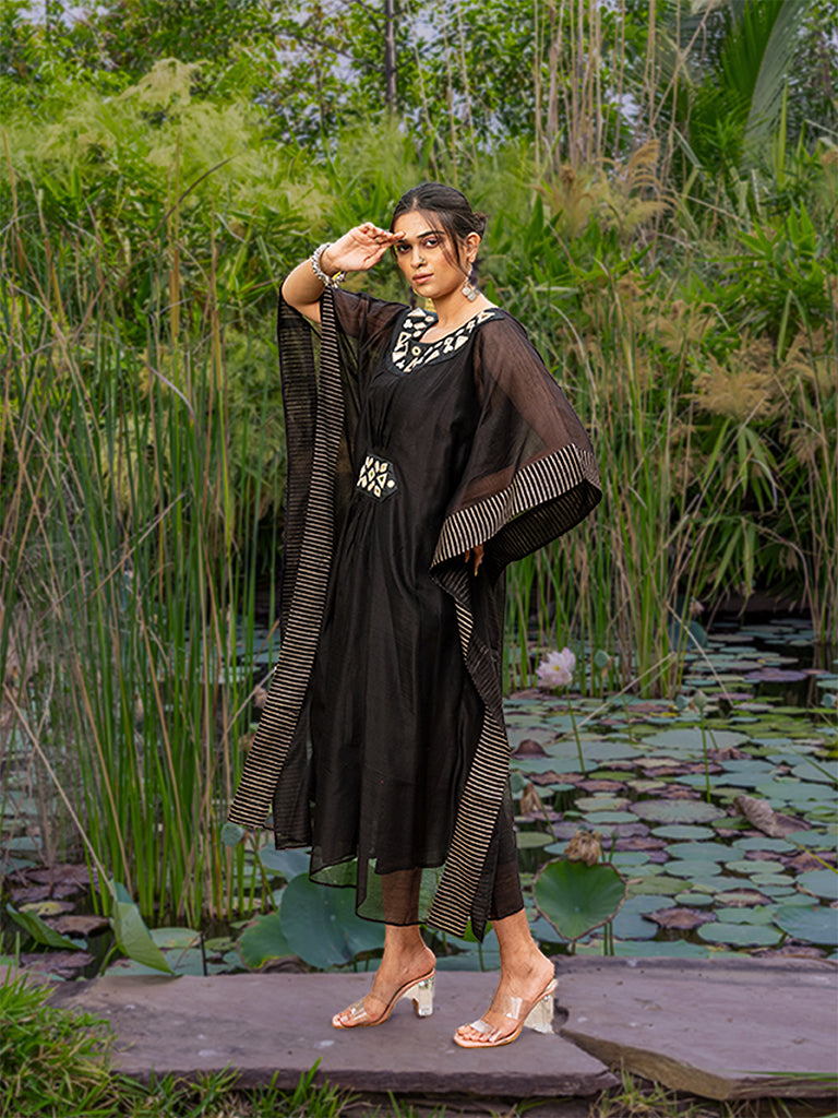 Mirror Work Long Kaftan