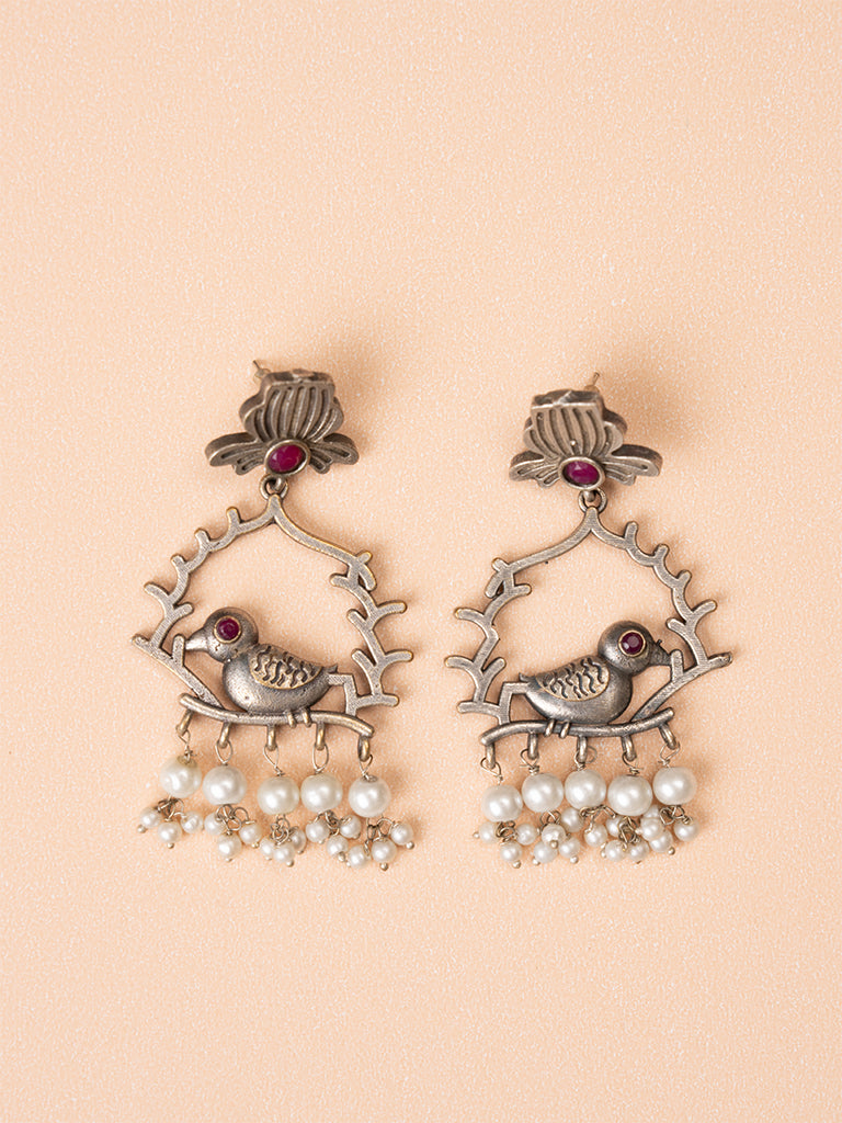 Sparrow Nest Oxidised Earring