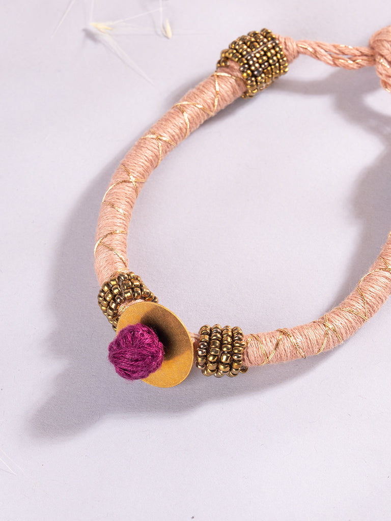Peach Cord Bracelet