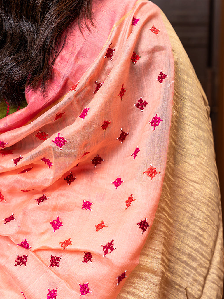 Chanderi Rabari Needlework Saree