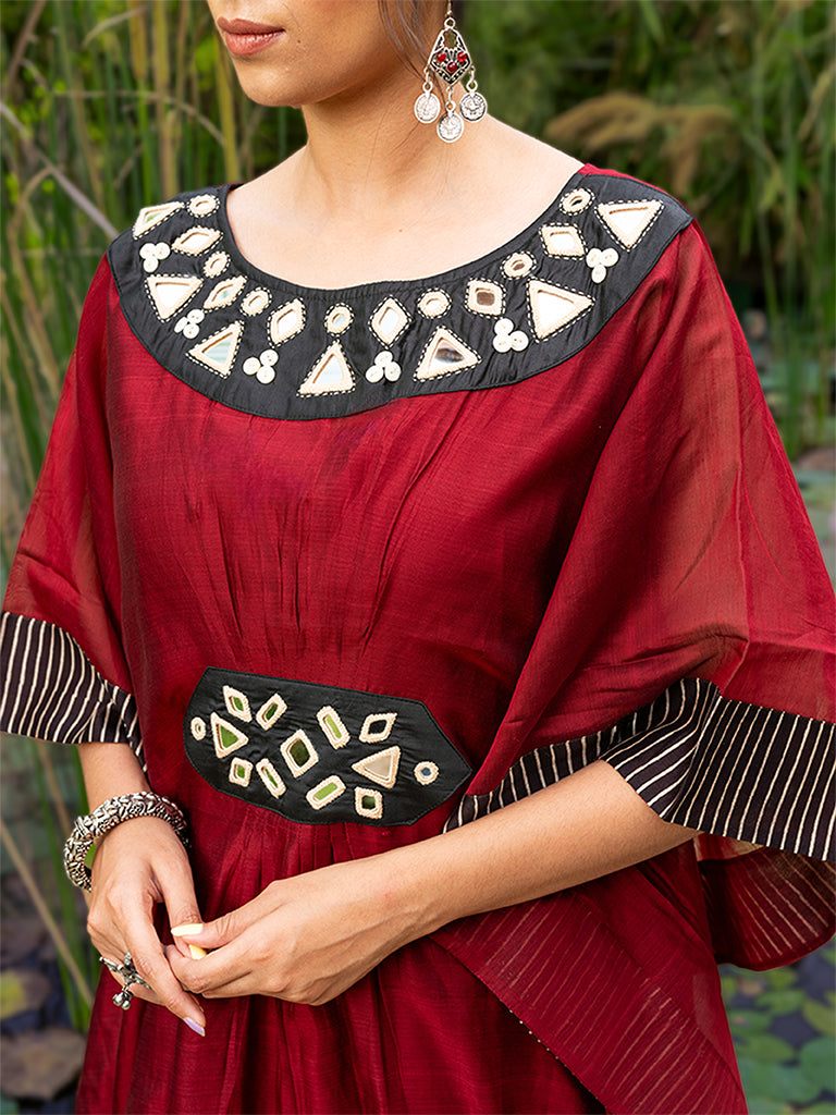 Mirror Work Long Kaftan