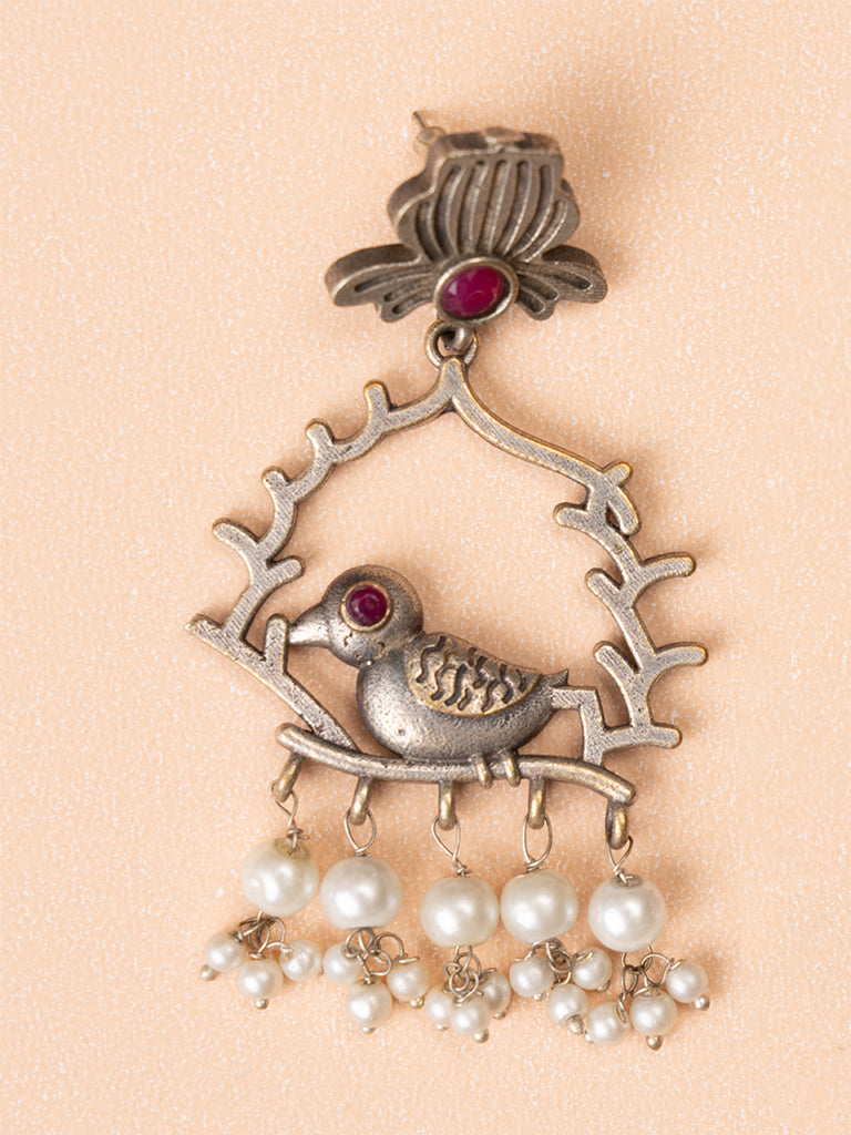 Sparrow Nest Oxidised Earring