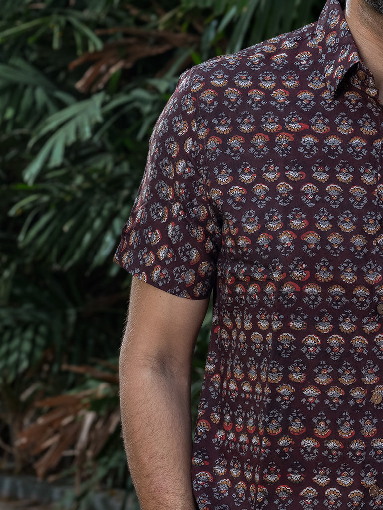 Bagru Block Print Contemporary Shirt