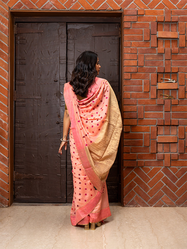 Chanderi Rabari Needlework Saree