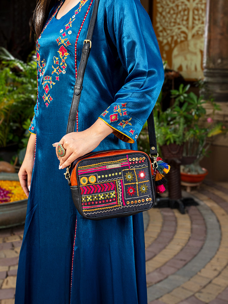 Rectangular Banjara Mirror Sling Bag