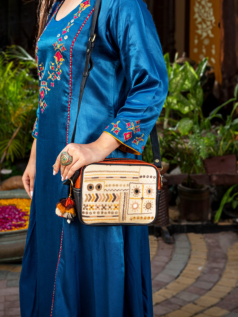 Rectangular Banjara Mirror Sling Bag