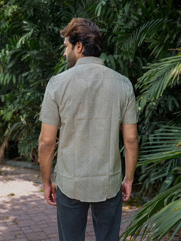 Striped Bagru Block Print Shirt