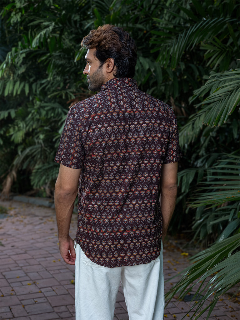 Bagru Block Print Contemporary Shirt