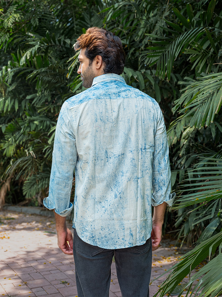 Blue Marbel Bagru Block Print Shirt