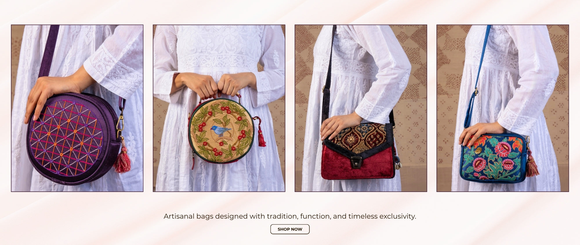 artisanal bags with intricate designs, bags .