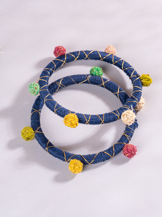Blue Thread Bangles