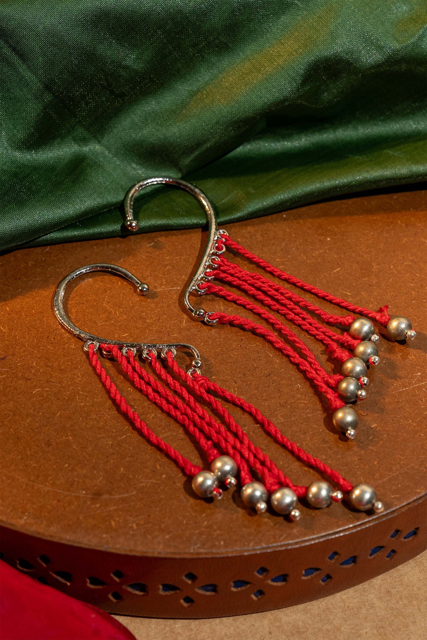 Red Earcuff Dangler