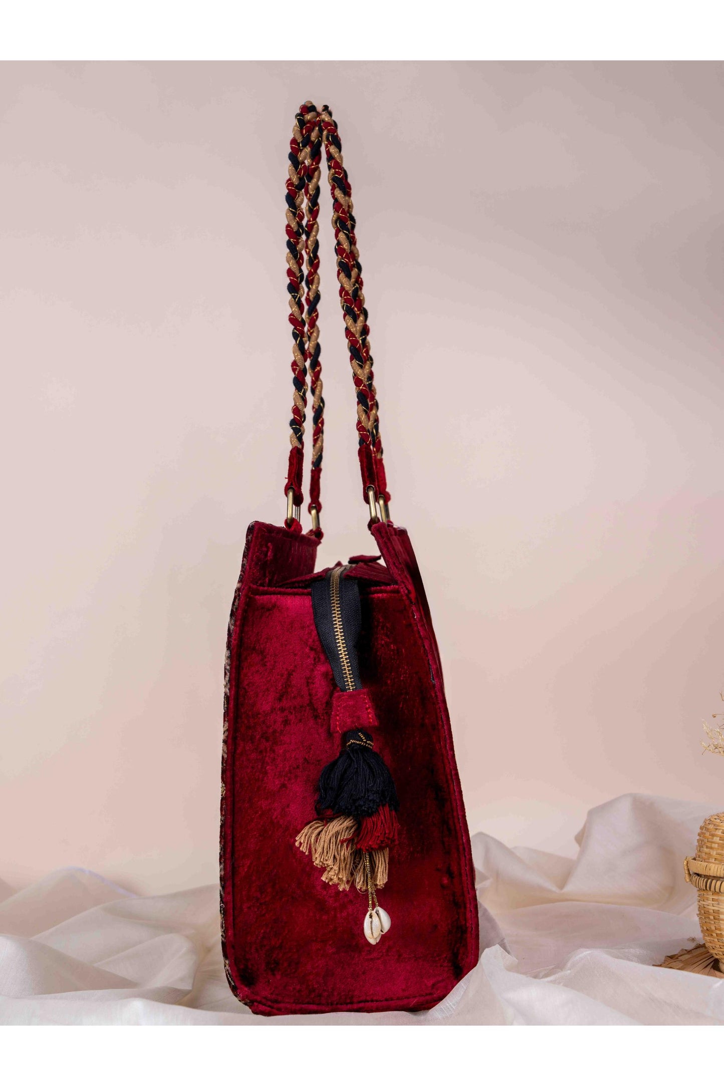 Fusion of Ajrakh Tote Bag