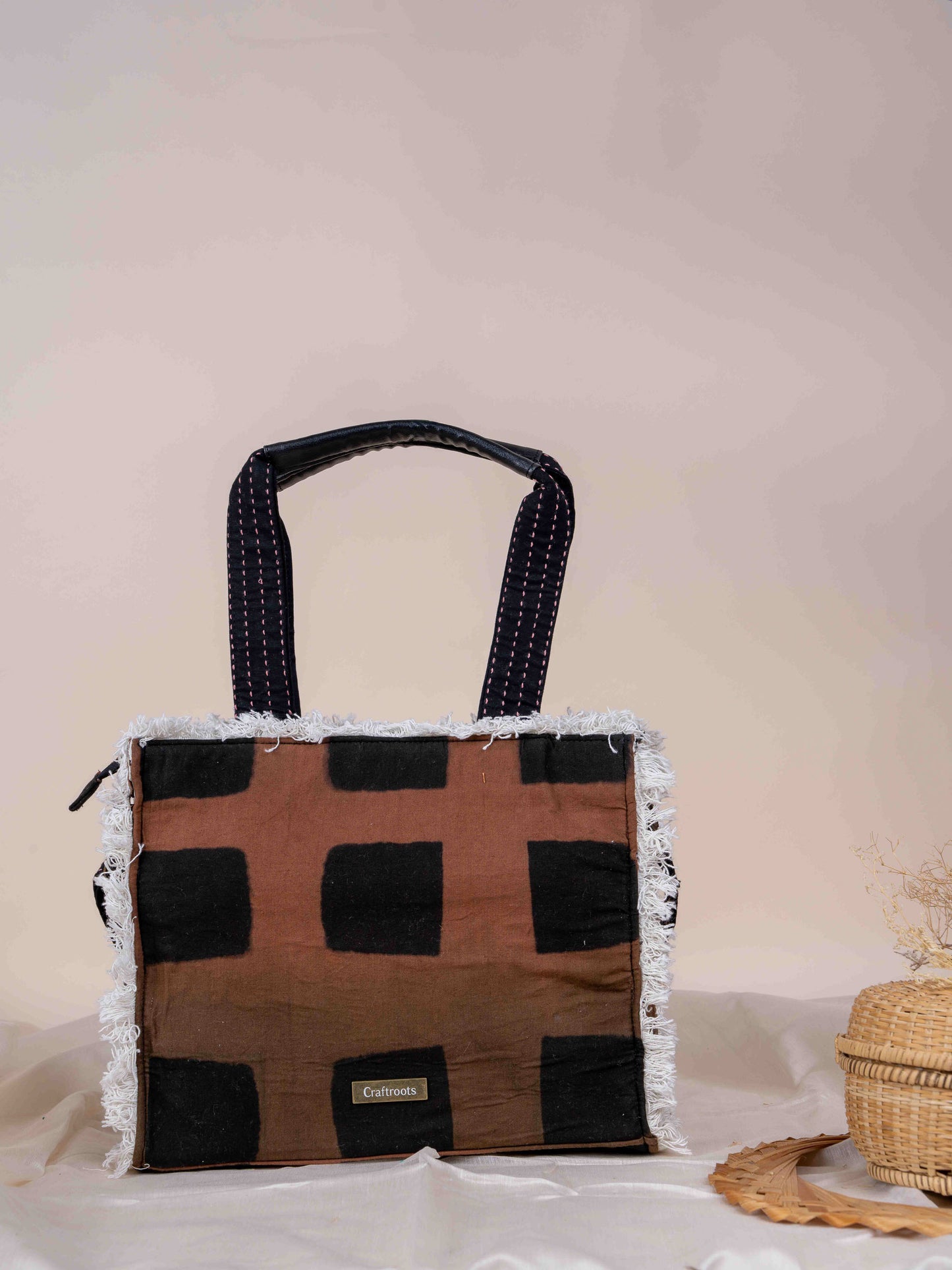 Square Shibori Mini Tote Bag