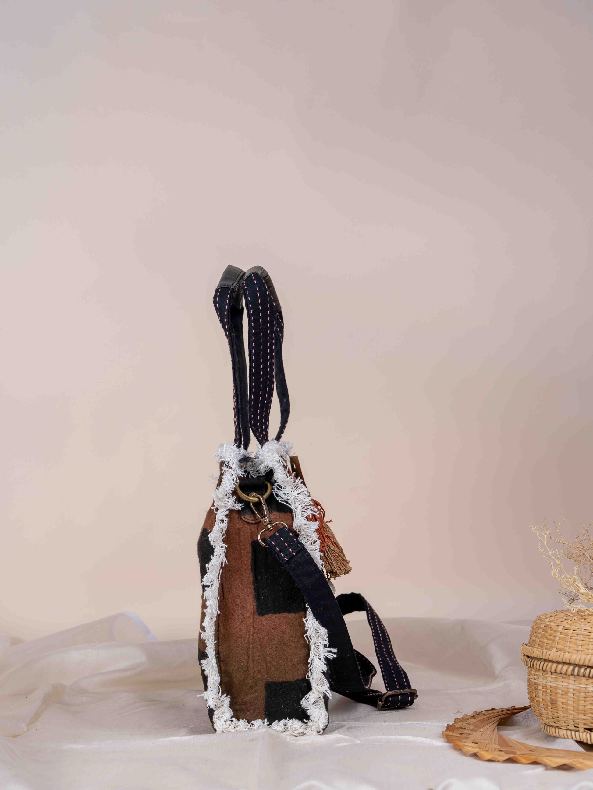 Square Shibori Mini Tote Bag