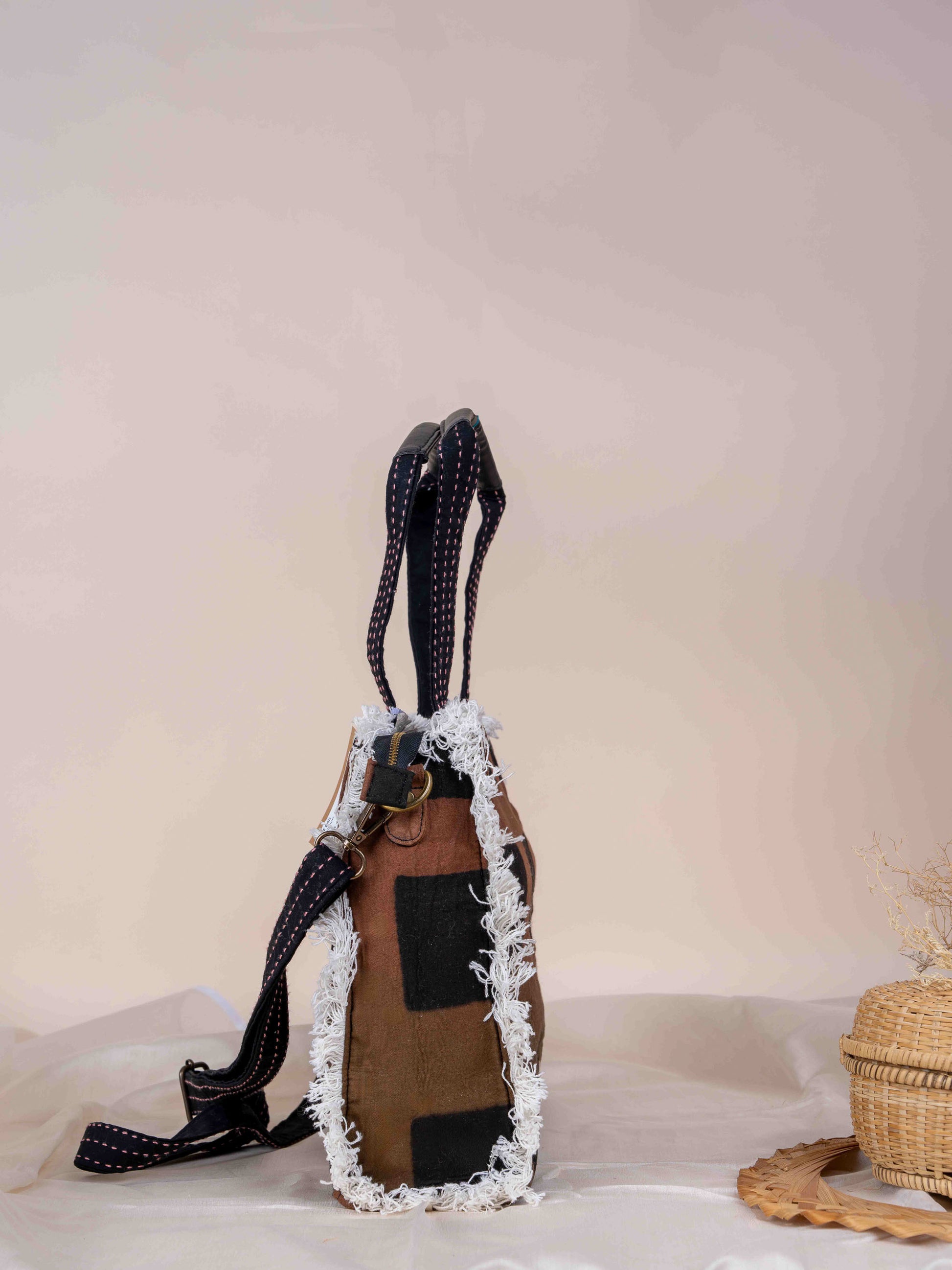 Square Shibori Mini Tote Bag