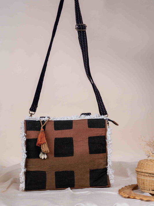 Square Shibori Mini Tote Bag