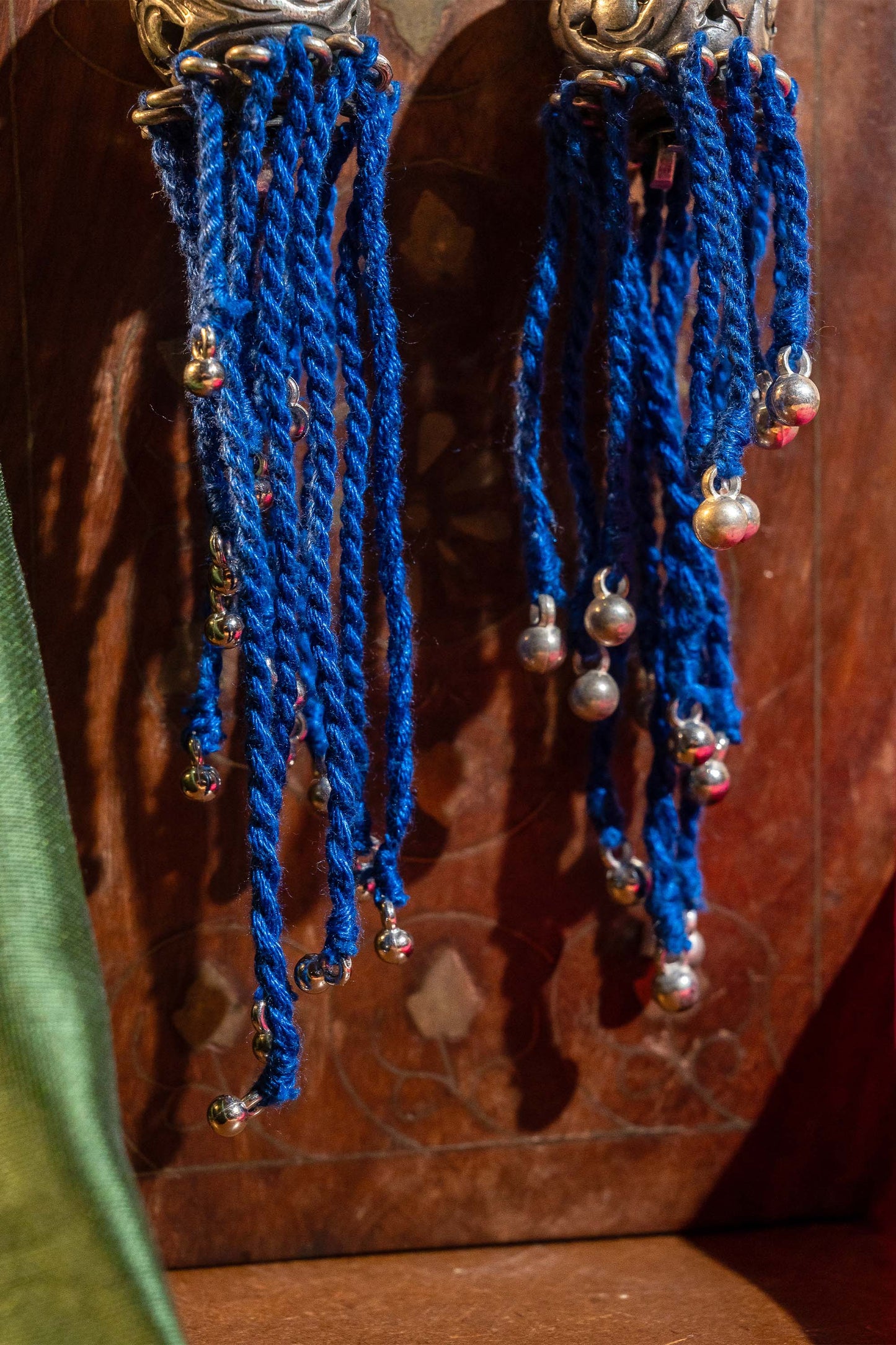 Blue Twisted Thread Jhumki