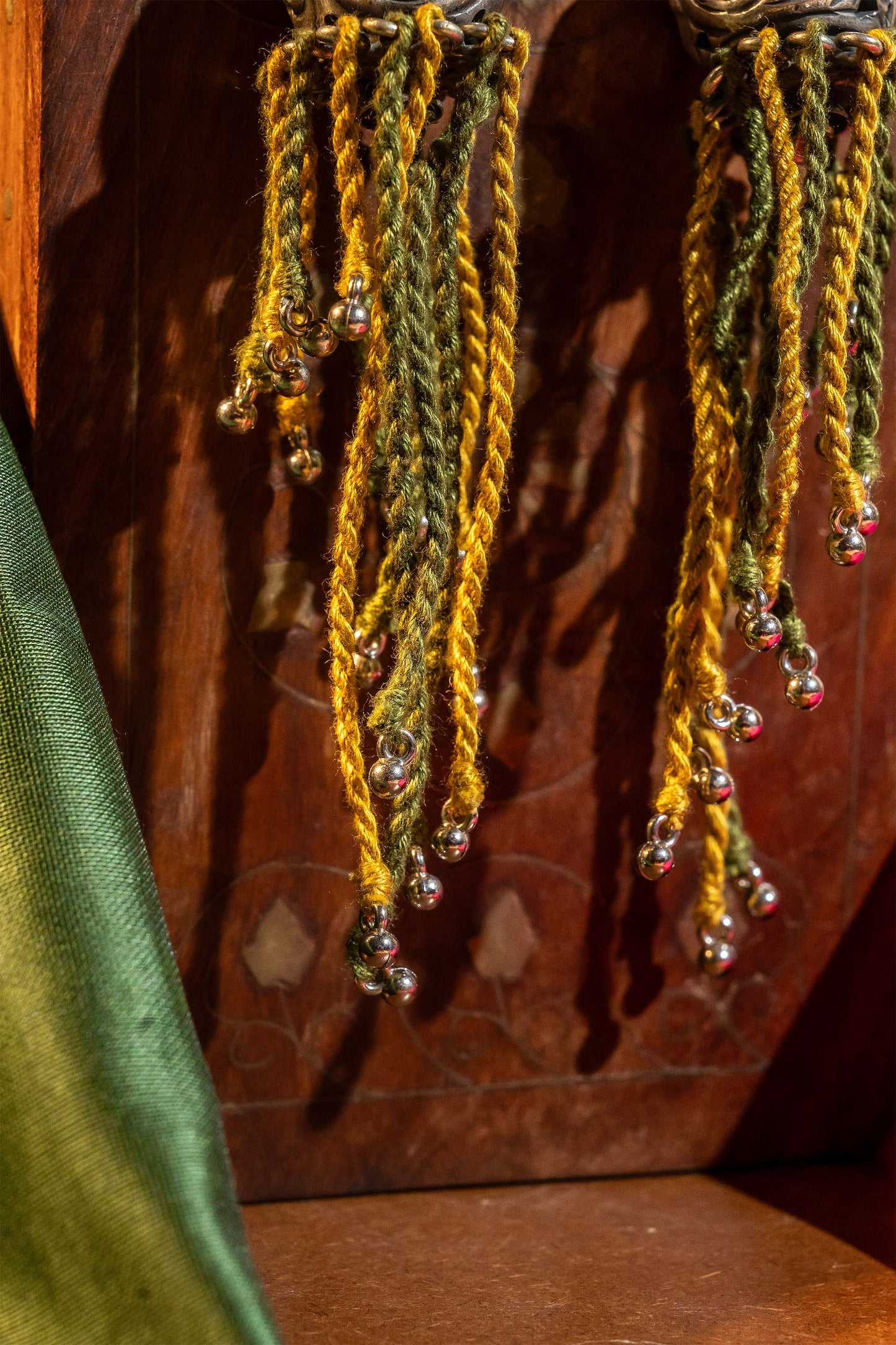 Green Twisted Thread Jhumki