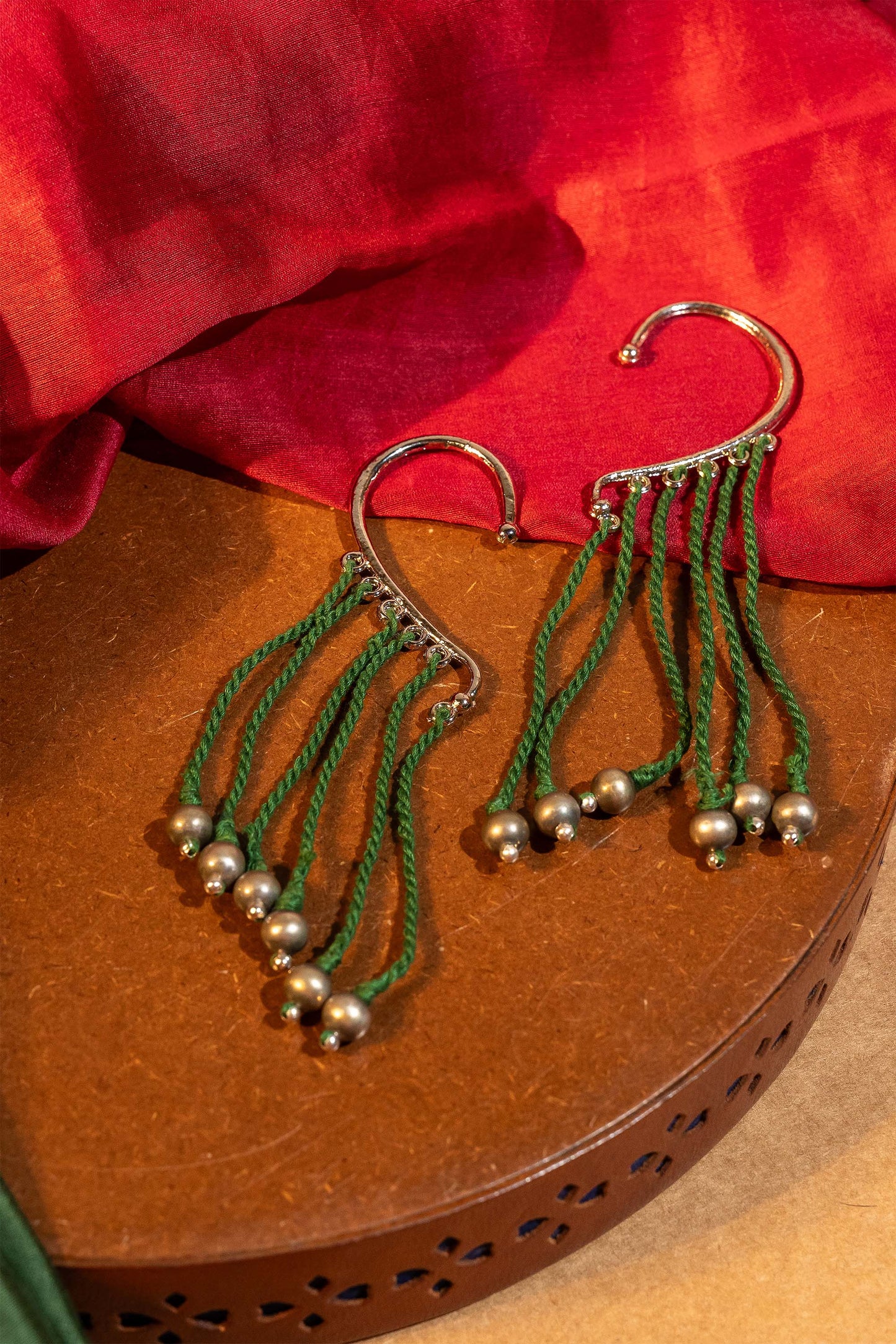 Green Earcuff Dangler