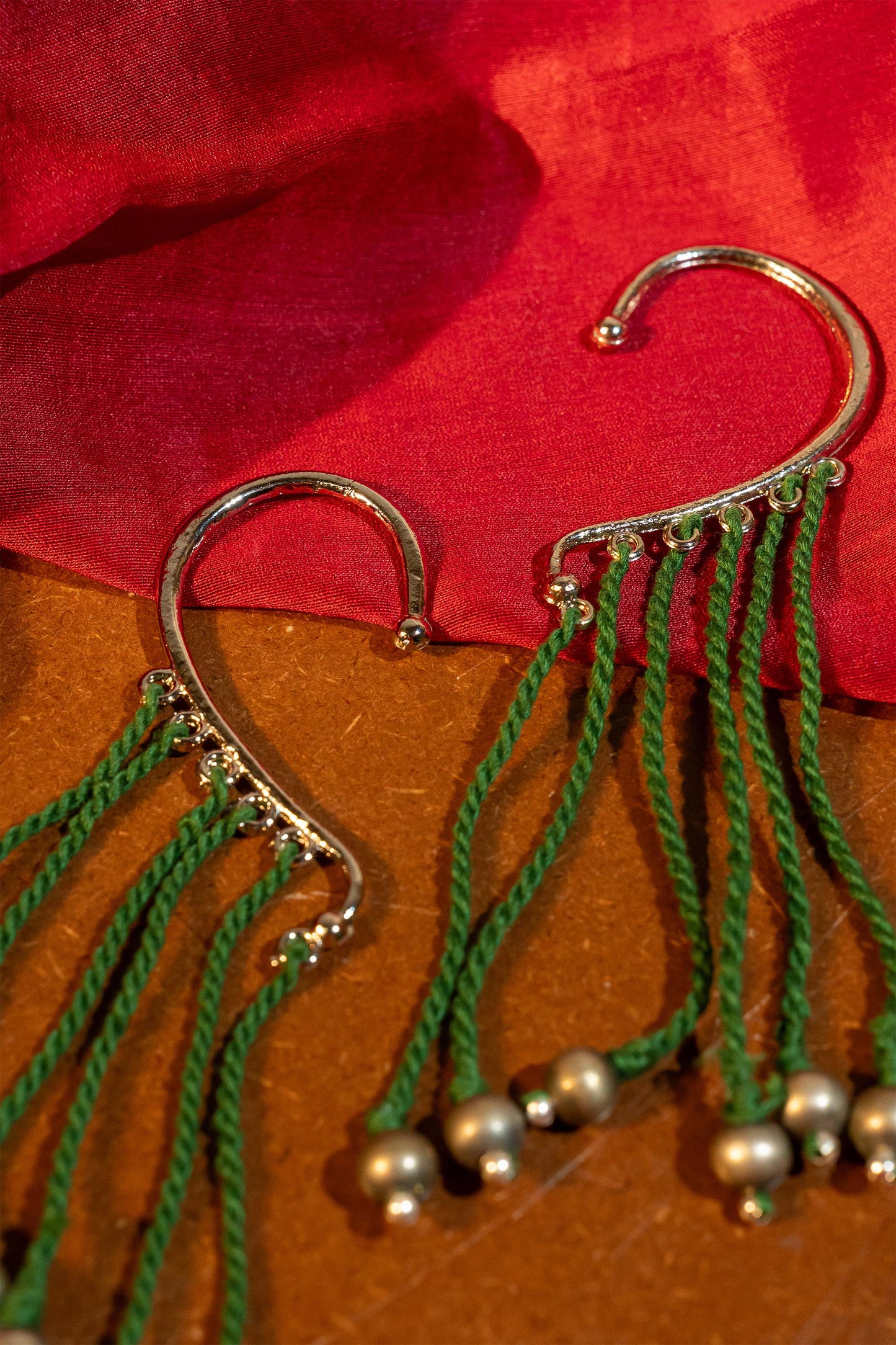 Green Earcuff Dangler