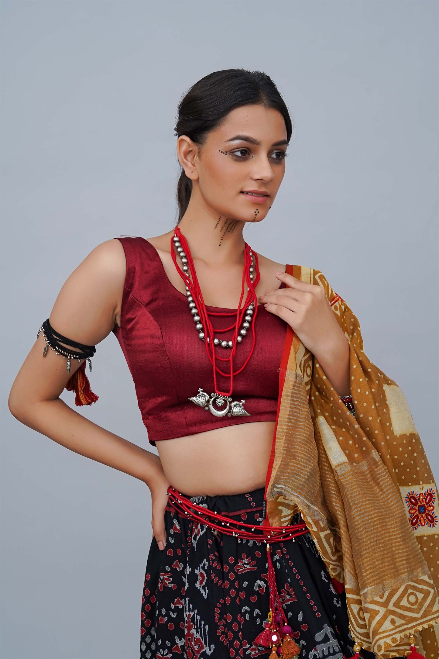 Red Layered Necklace