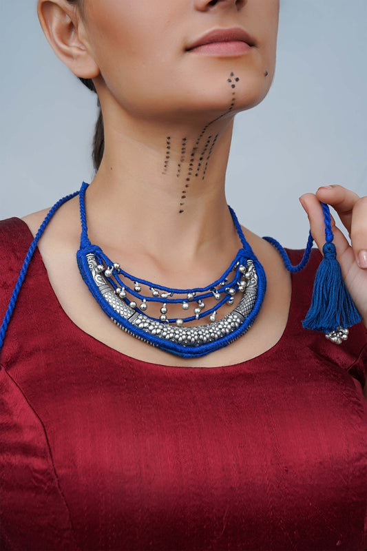 Blue Half Moon Necklace