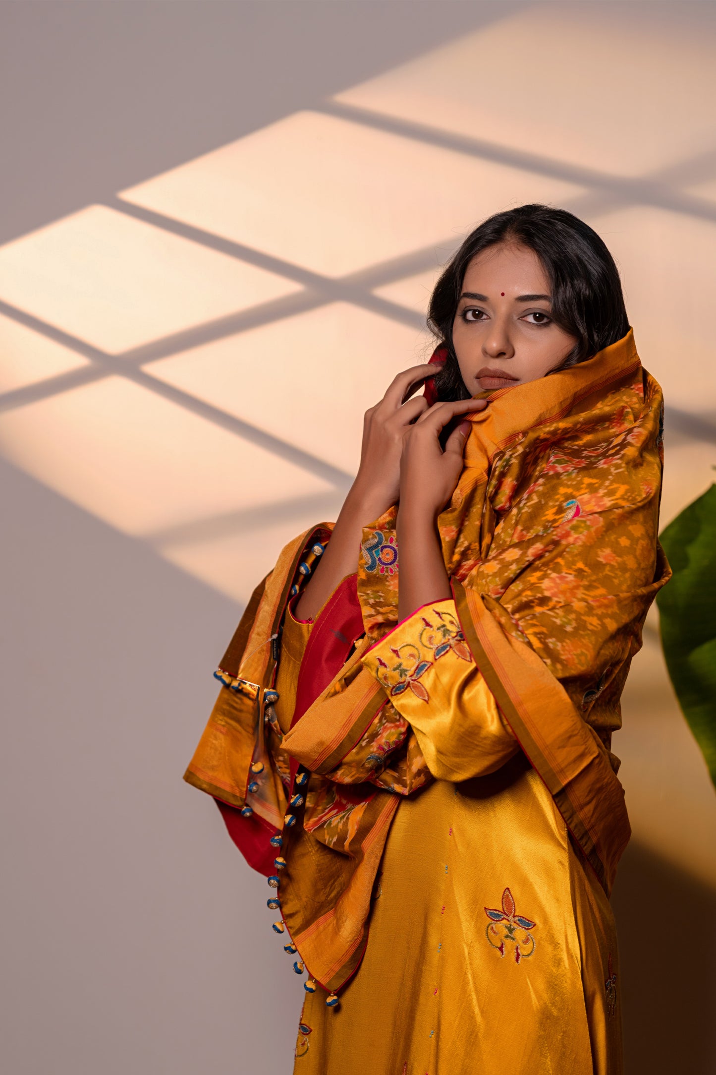 Mustard Patola Silk Dupatta – Lightweight Elegance, Heritage Artistry