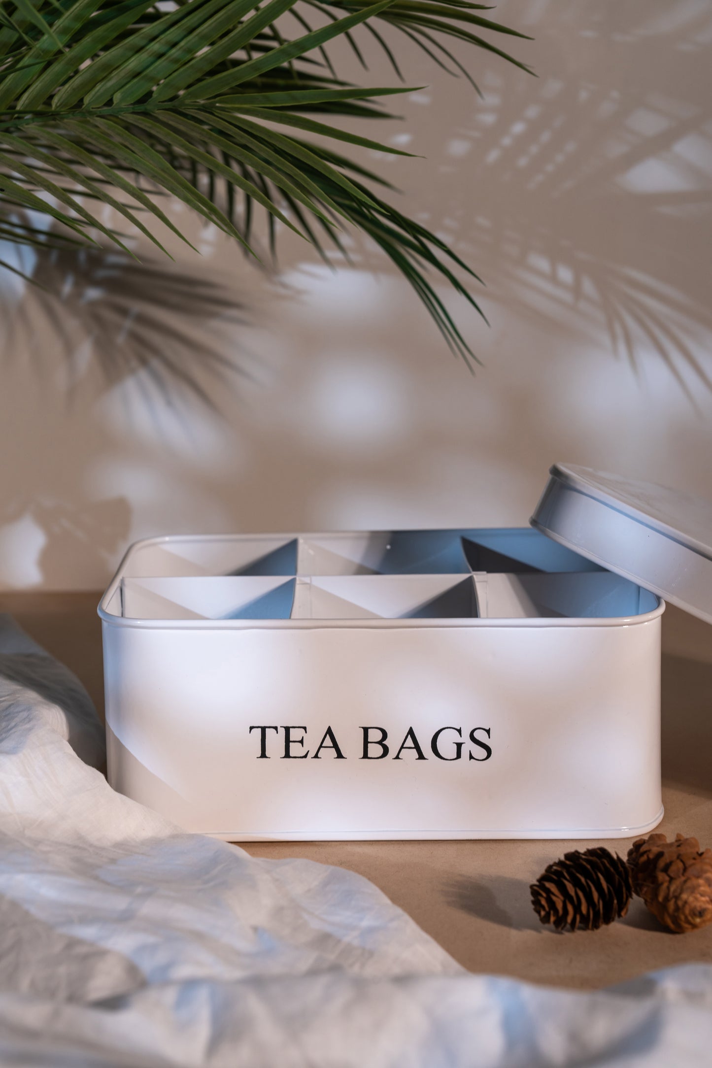 White Aluminium Casted Tea Bags Box