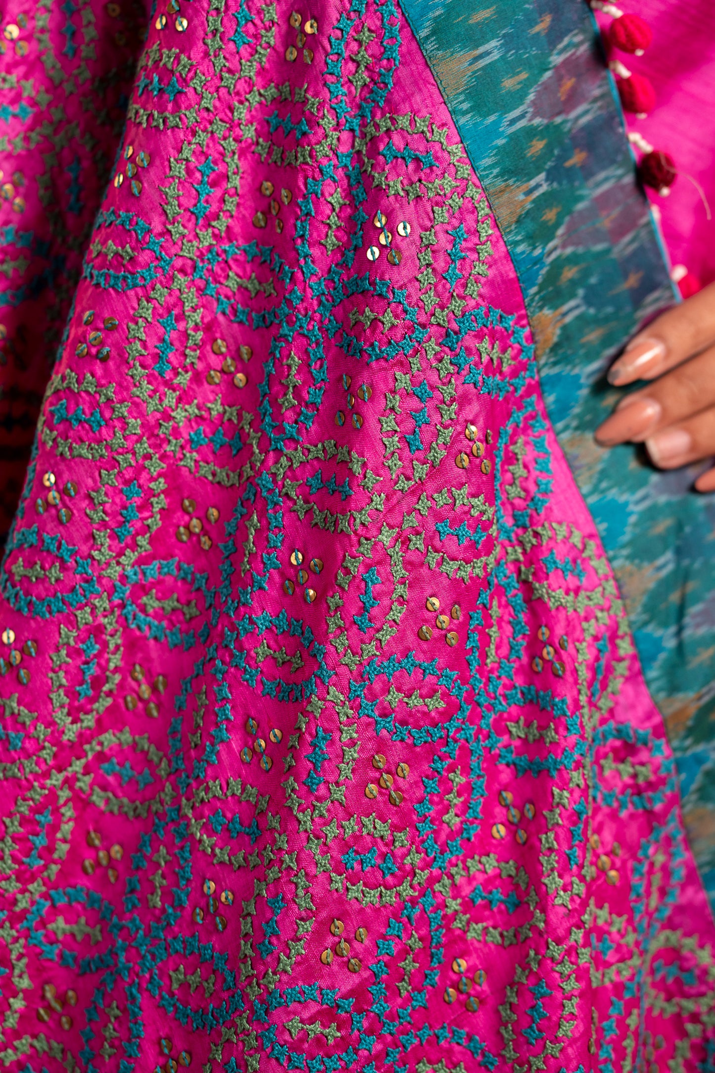 Rani Pink Satin Silk Saree – Timeless Craftsmanship & Vibrant Elegance