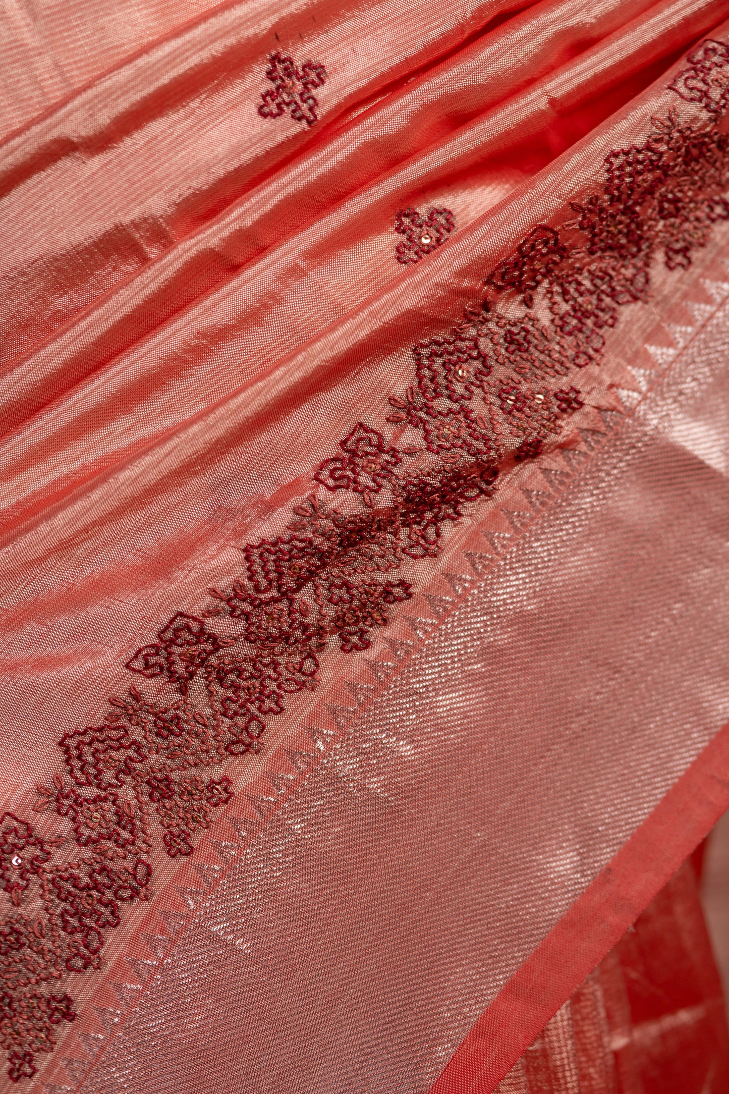 Baby Pink Tissue Saree – Lightweight Heritage Elegance
