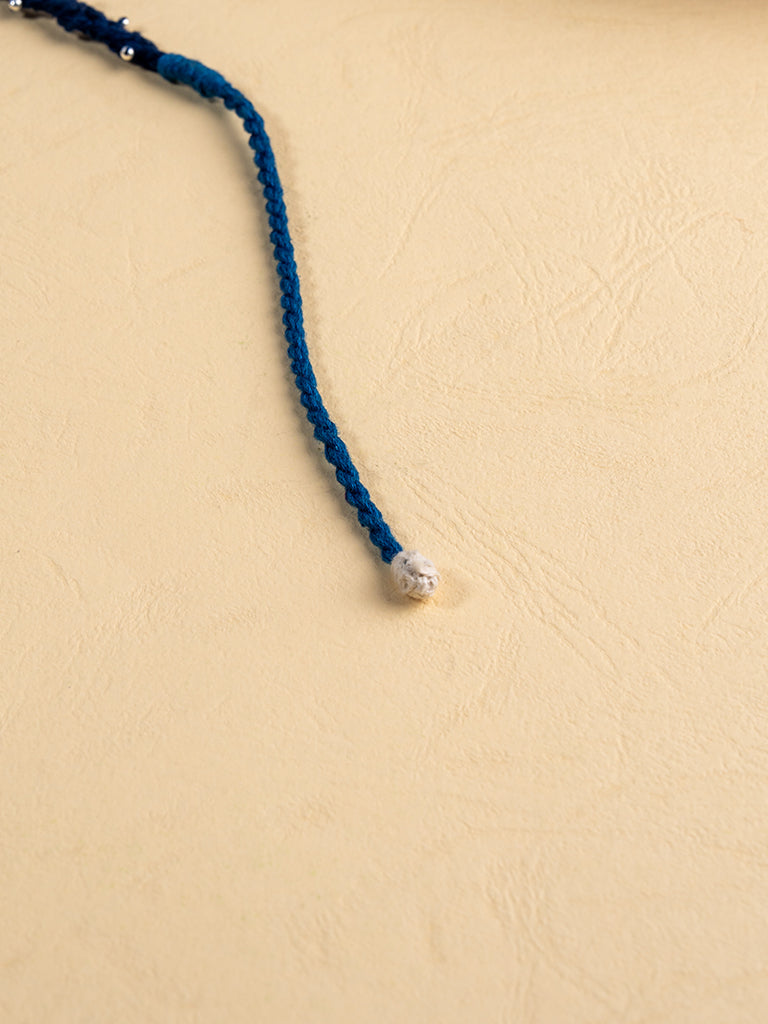 Artisanal Charming Blue Threaded Rakhi