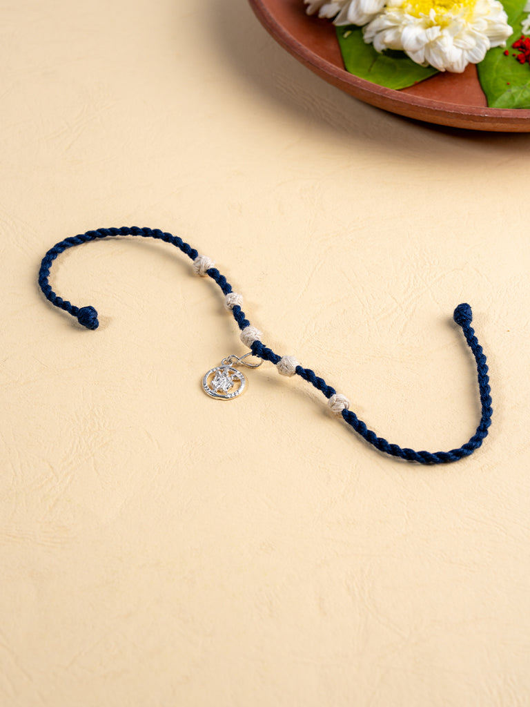 Artisanal Crafted Hanumanji Blue Rakhi