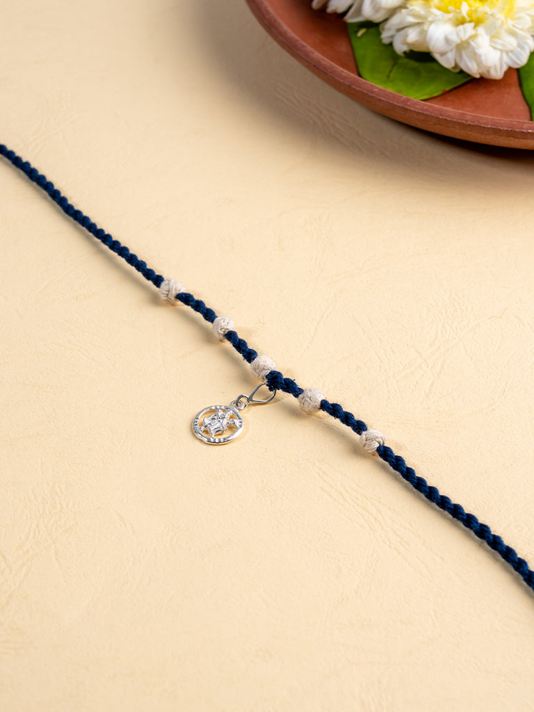 Artisanal Crafted Hanumanji Blue Rakhi