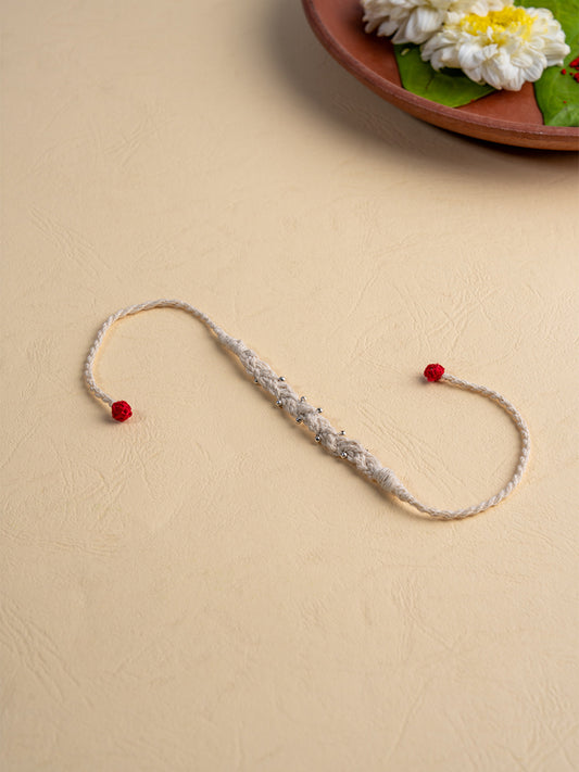 Twisted Elegant White Rakhi