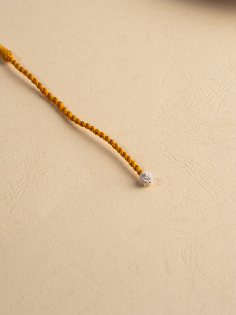 Handmade Mustard Pearl Rakhi