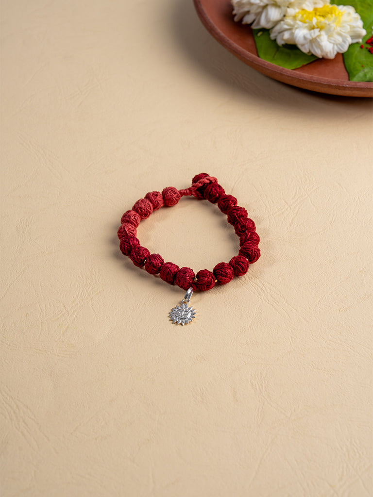 Affectionate Artisanal Red Lumba Rakhi
