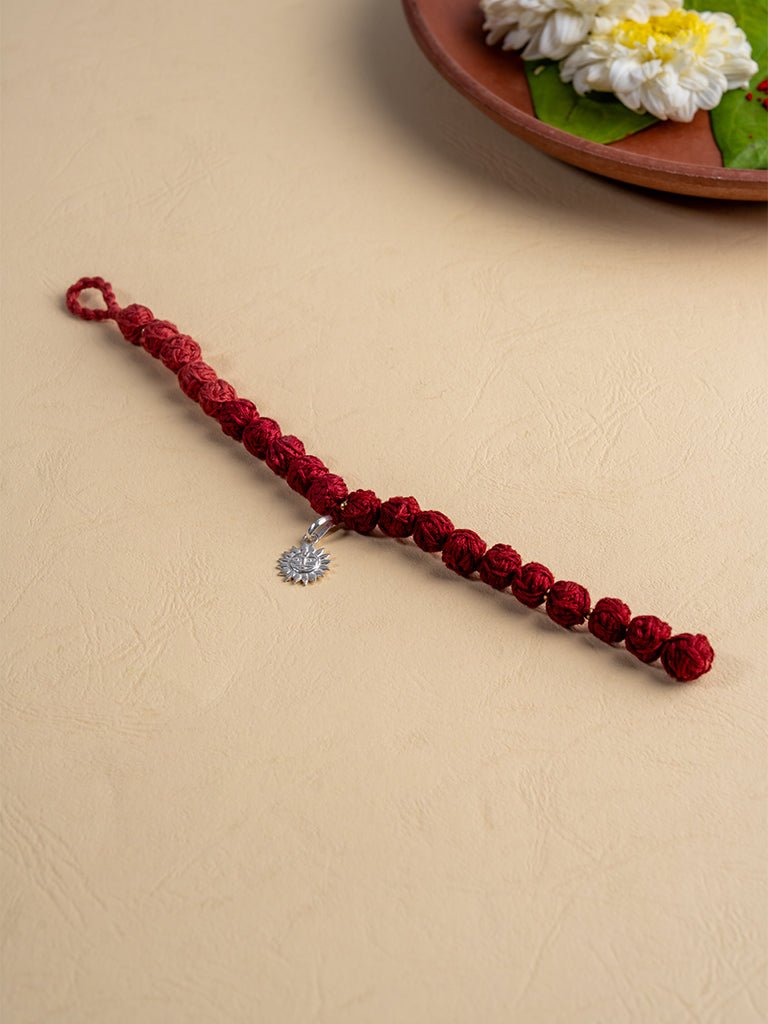 Affectionate Artisanal Red Lumba Rakhi