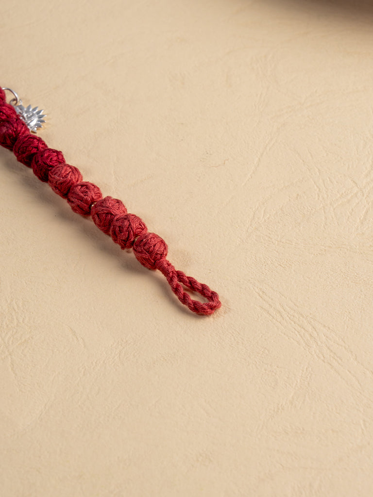 Affectionate Artisanal Red Lumba Rakhi