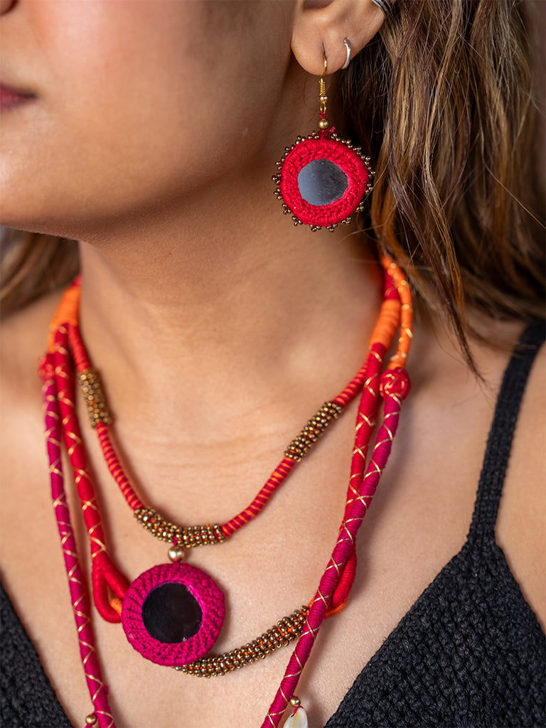 Mustard Layered Necklace Set
